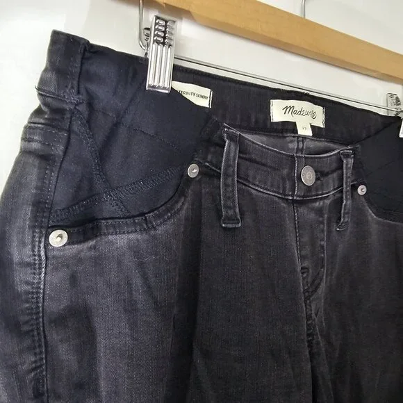 Madewell Pants Womens 29 Maternity Skinny Pants 32x28 Stretch Waist Pregnancy - Picture 8 of 13